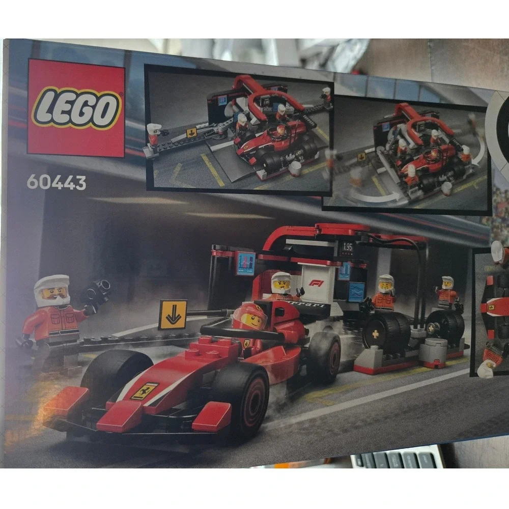 LEGO City F1 Pit Stop & Pit Crew with Ferrari Car Set 60443 322 Pcs New